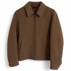 Zara Men's Brown Suede Zip Jacket